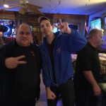 Joey Farranto and Bobby "Bullseye" at the end of epic match